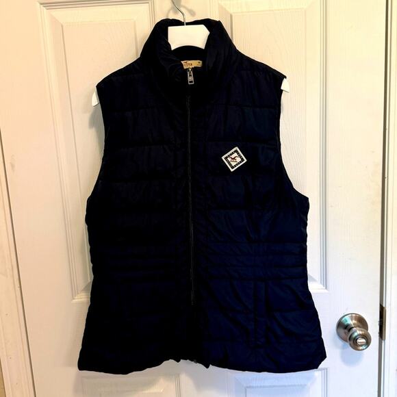 Hollister Silk Vest with Sherpa Lining size M Navy blue - Picture 1 of 5